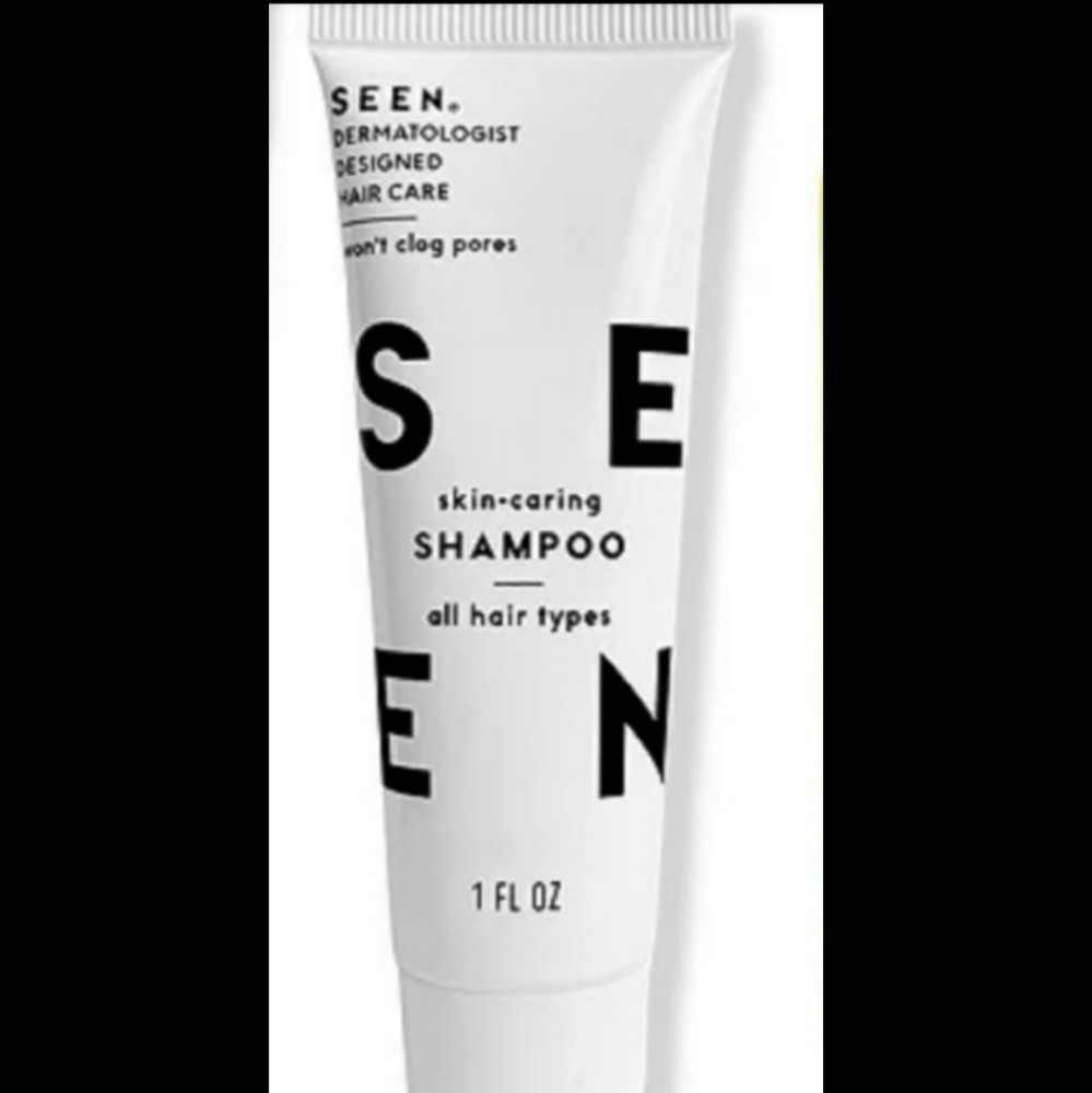 SEEN DERMATOLOGIST DESIGNED HAIR CARE SHAMPOO.